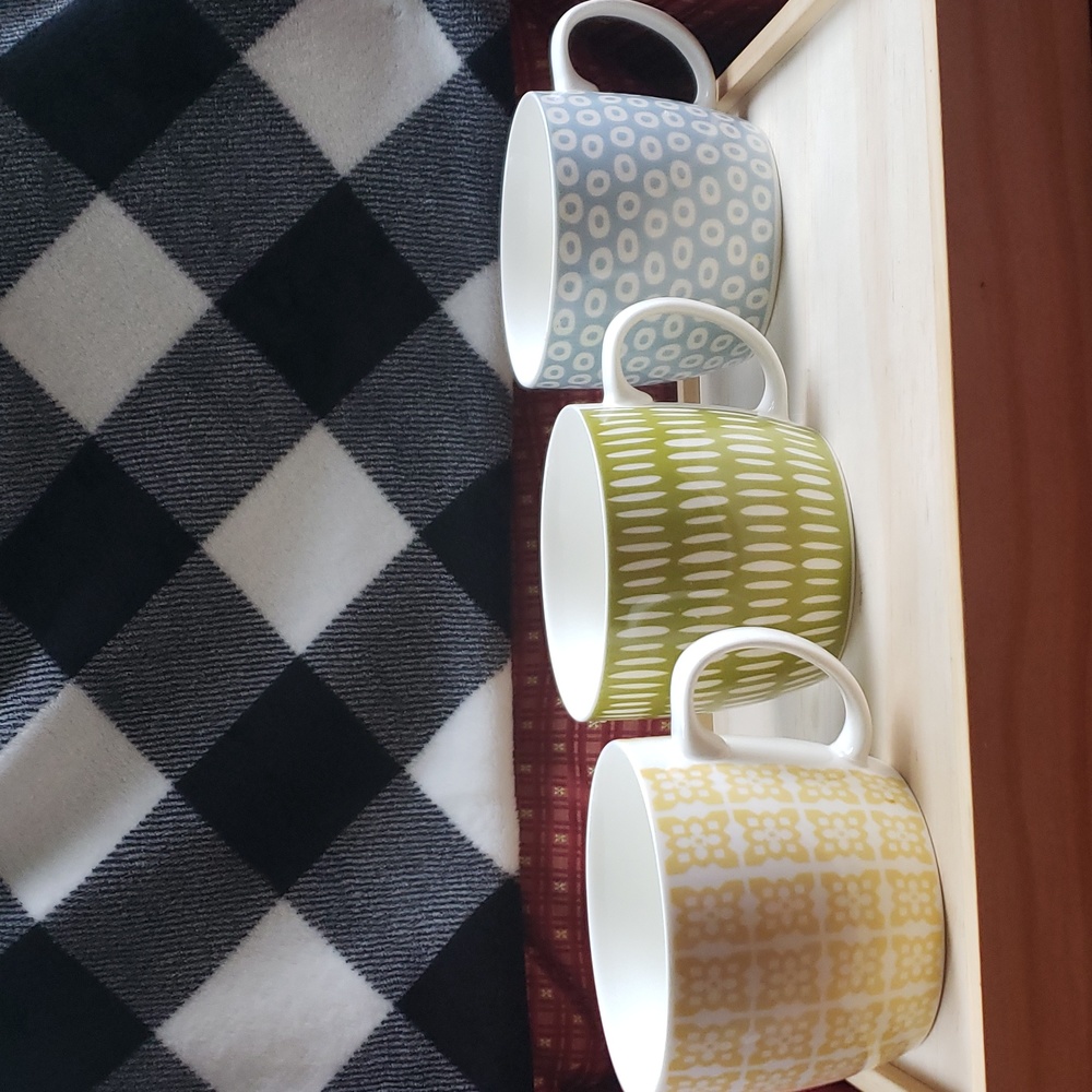 Set of 3 Cafe Soup/coffee mugs